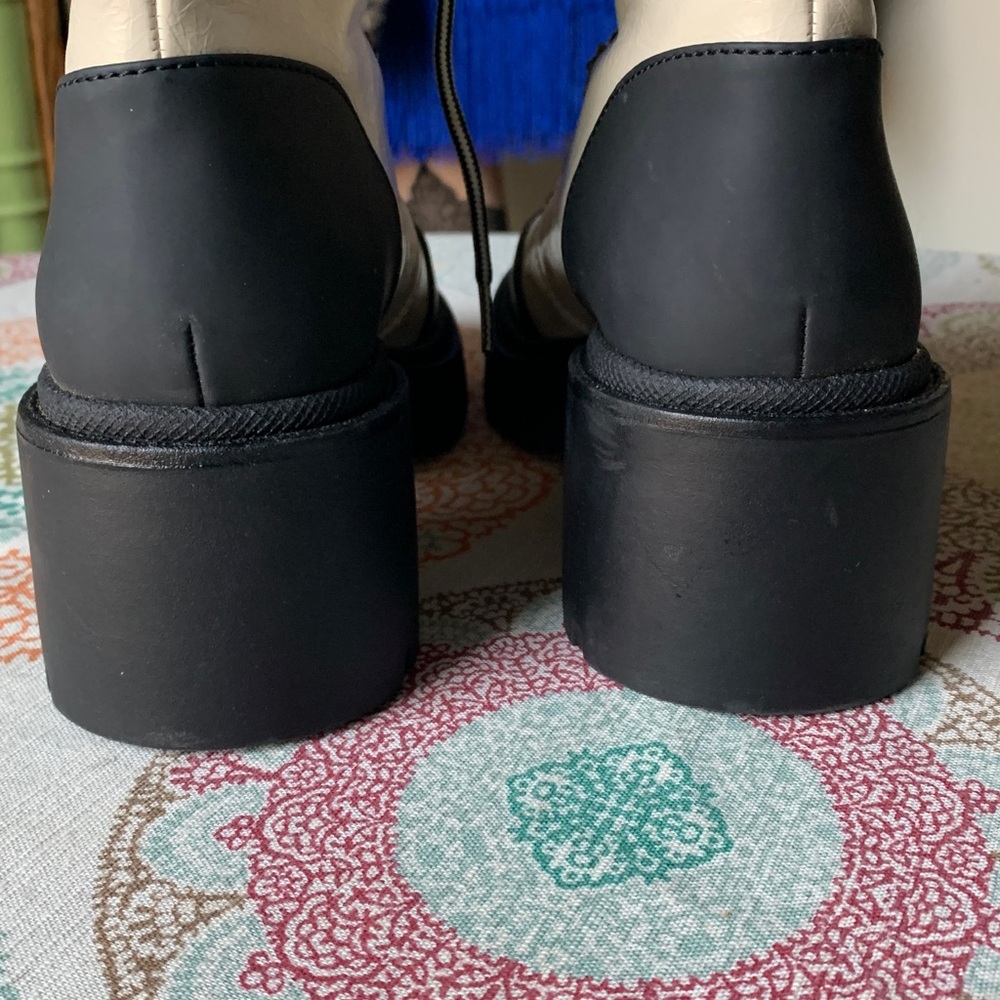 Michael By Michael Shannon NATACHA Faux Leather Platform Moto Combat Boots 8.5 - Picture 7 of 16